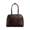 Markberg Elara Arbejdstaske Espresso Brown Croco