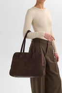 Markberg Elara Arbejdstaske Dark Brown Suede