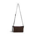 Markberg Celin Crossbody Taske Dark Brown Suede Weave