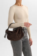 Markberg Zahara Håndtaske Dark Brown Suede