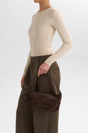 Markberg Lotus Taske Dark Brown Suede