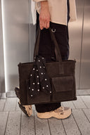 Markberg Kelsey Arbejdstaske Dark Brown Suede