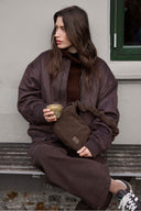 Markberg Crave Håndtaske Dark Brown Corduroy