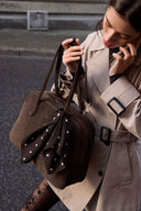 Markberg Elara Work Bag Brown Suede